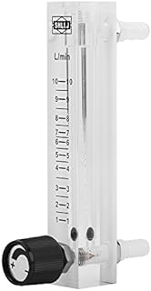 Gas Flowmeter, LZQ-7 Flowmeter 1-10LPM Flow Meter with Control Valve for Oxygen Air Gas
