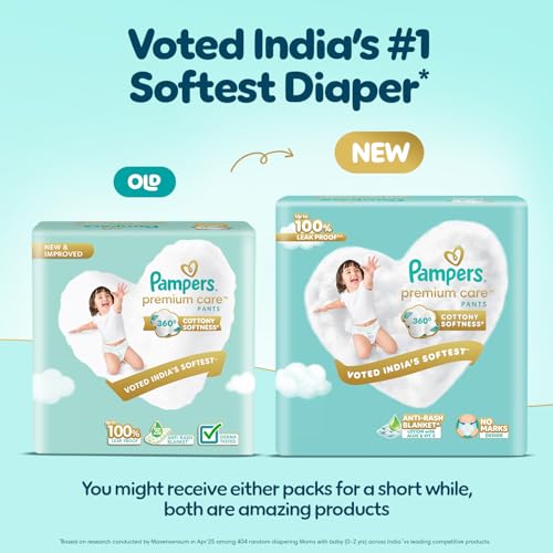 Image of Pampers Premium Care Pant Style Baby Diapers | XX-Large (XXL size) | 30 Count | Voted India's Softest | All-in-1 with 360 Cottony Softness Diapers | 15-25kg