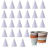 DHER 25-teiliges Feuerfeste Stütznägel Aus Keramik Ofennägel Keramik-Hängennagel-Set, Wiederverwendbare feuerfeste Kissen, konische Aluminiumoxid-Nägel (Weiße)