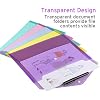 Sooez 12 Pack Folders Plastic Envelopes with Snap Closure, Clear Plastic File Folder for Document, Letter A4 Size Poly File Envelopes with Label Pocket for Home Work Office Organizer, 5 Colors