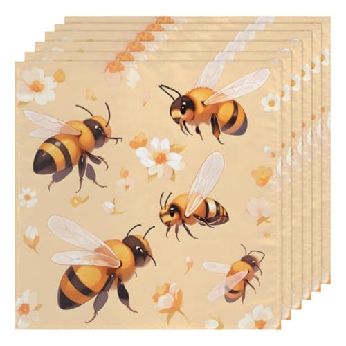 Servilletas de tela con diseño animal set de 6 50.5 x 50.5 cm miniatura 1