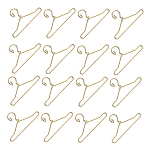 HEMOTON 40Pcs Delicate Mini Doll Hangers for Doll Wardrobe Clothes Hangers Doll Closet Accessories for Organizing Doll Clothing Your Nursery