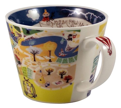 Moomin Valley Map Design Soup Mug Cup Yamaka Japan