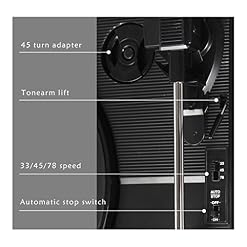 Vinyl Record Player Playback Gramophone Retro 33/45/78 Speeds Bluetooth Phonograph Classical Turntable Music Box (Size… - Les Beatles, Paul McCartney, John Lennon, RIngo Starr, George Harrison Vinyl Record Player Playback Gramophone Retro 33/45/78 Speeds Bluetooth Phonograph Classical Turntable Music Box (Size… – Image 7