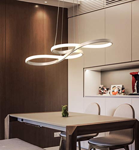 Lustre LED blanc hauteur réglable 75cm avec intensité variable par télécommande - 2