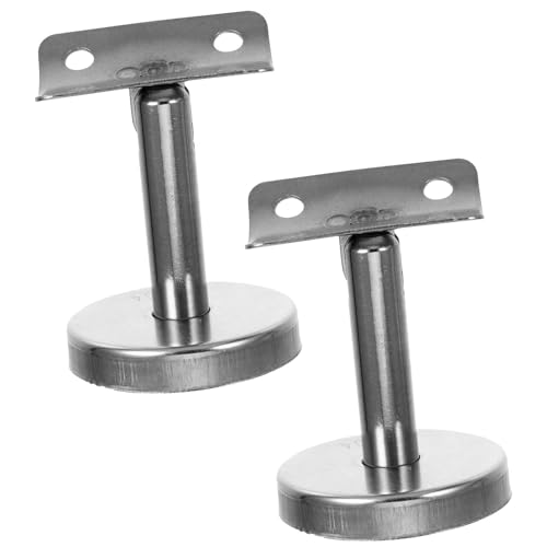 Supports main courante rond argenté x2 pour escalier