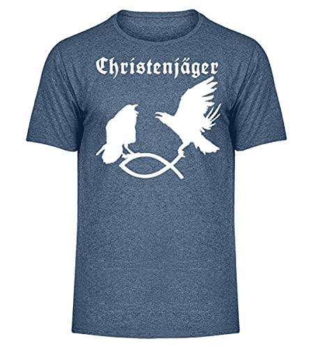 T-shirt Hugin et Munin imprimé corbeaux d'Odin gris mélangé XL