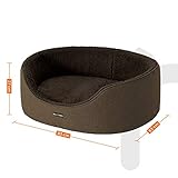 Feandrea Hundebett, Hundekorb, Wendekissen, 83 x 63 x 27 cm, braun PGW032K01