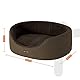 Feandrea Hundebett, Hundekorb, Wendekissen, 83 x 63 x 27 cm, braun PGW032K01