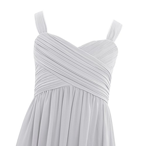 FEESHOW Kids Big Girls Ruched Bust Chiffon Junior Bridesmaid Long Dress Wedding Party Prom Gown4