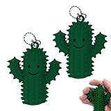 TECHEEL Fidget Toy Kaktus aus Silikon Kaktus Fidget Toys Schlüsselanhänger Sensorisches Spielzeug...