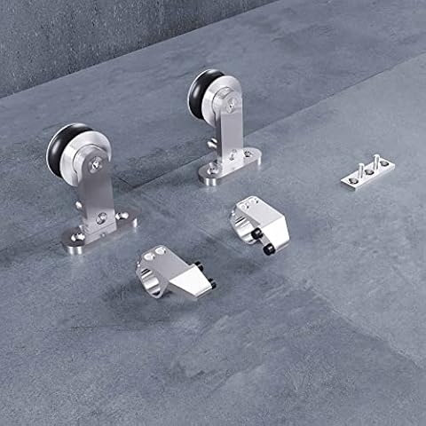 EaseLife Modern Sliding Barn Door Hardware Hangers,Stainless Steel,2 Pcs Cover