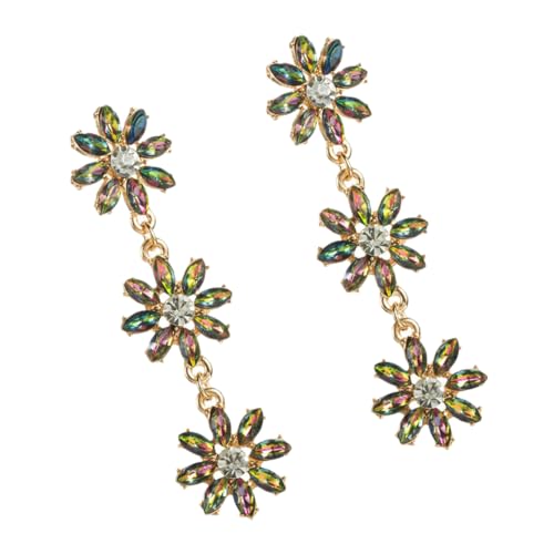 CTIRCHIU 1 Par Dulce Para El Oído Pendientes Colgados Pendientes De Semental Aretes De Flores De De Imitación Aretes Con Borlas Pendientes De Flecos De Flor