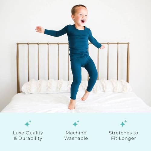 Posh Peanut Boys Pajamas - PJs for Kids Made of Soft Viscose from Bamboo, Long Sleeve Toddler PJs & Matching Boys Pajama Sets3