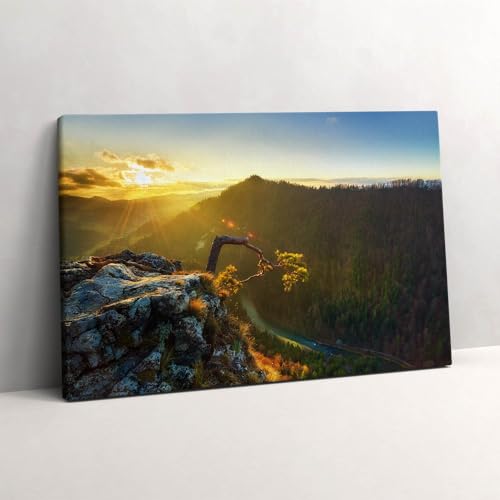Tableau photo sur toile 60x40cm coucher de soleil pour decoration murale