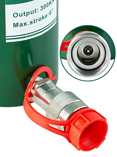 Image of 30 Ton Hydraulic Cylinder Ram Single Acting 6 inch Inch Stroke 30T Hydraulic Cylinder Jack Lifting Jack Ram Portable Single Acting Lifting Cylinders with 6 inch Stroke (30T 6 inch Stroke)