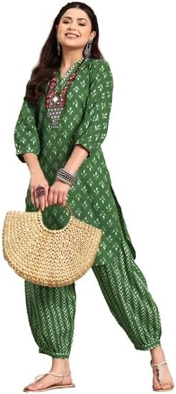 Women's Cotton Blend Kurta Set