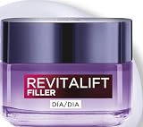 L'Oréal Paris Crema de Día Rellenadora Anti-edad Revitalizante Revitalift Filler, Antiarrugas y Volumen, Con Ácido Hialurónico Concentrado, Acabado no graso, 50 ml