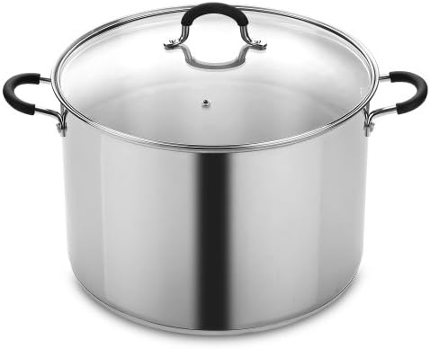 Cook N Home 00335 Stainless Steel Saucepot with Lid 20-Quart Stockpot, Silver