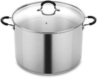 Cook N Home NC-00335 20 Stainless Steel Saucepot with Lid Quart Stockpot, QT