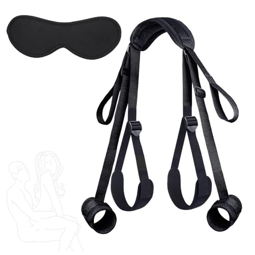 2-delat set med svarta nylonremmar för yoga, justerbar halkfri design