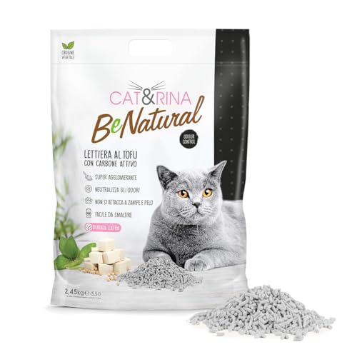 Litière Chat au Tofu (5,5L) | Végétale, Agglomérante & Charbon Actif Anti-Odeurs - Cat&Rina BeNatural – Image 2