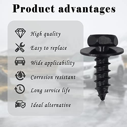Gistilli 10Pcs Front Fender Liner Bolts Bumper Cover Splash Shield Mud Guard Screws Compatible With Lexus Toyota Camry Corolla Highlander Rav4 9015960498 #TOP2