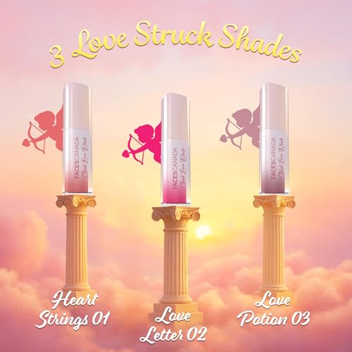 Image of FACES CANADA Cloud Love Liquid Blush - Heart Strings 01, 5ml | Sun-Kissed Peachy Look | Long Lasting | Blends Easily | Blurred Matte Effect | Lightweight | Natural Tint | Cushion Applicator | Niacinamide Infused