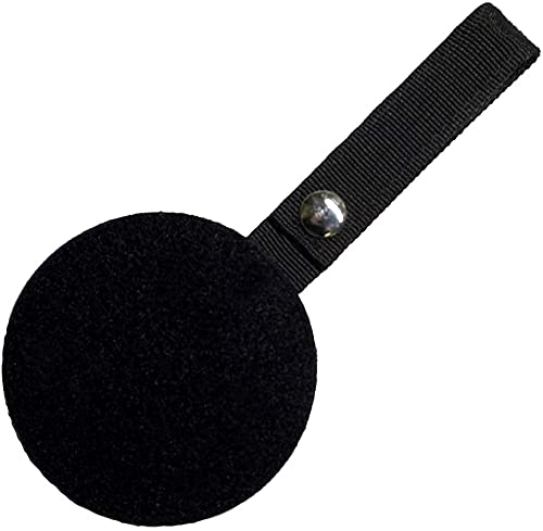 自衛隊グッズ ワッペンホルダー 両面ベルクロ バッグ等にワッペンが付けられる 丸型 (ブラック 9cm)「燦吉 SANKICHI」