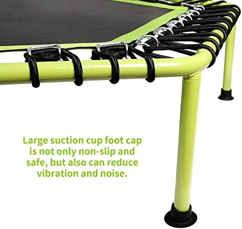 50" Mini Trampoline, Max Load 330lbs Exercise Fitness Trampoline with Adjustable Handrail, Rebounder Trampoline Cardio Trainer Workout for Adults Kids 4 41Fabu0gFPL. AC