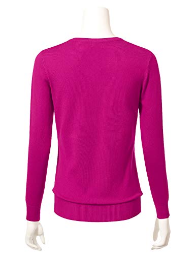 Image of Allsense Women's Long-Sleeve Crewneck Cardigan | Classic Button Down Sweater, Soft Fine Knit, Lightweight