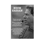 Ouyniei Nick Saban Poster Wall Art Poster Bedroom Prints Home Decor Hanging Picture Canvas Painting Posters 12x18inch(30x45cm)