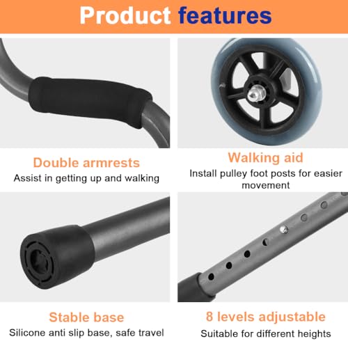 Image of HANNEA Walking Aid for Elderly Rehabilitation Walker with Wheels Assistive