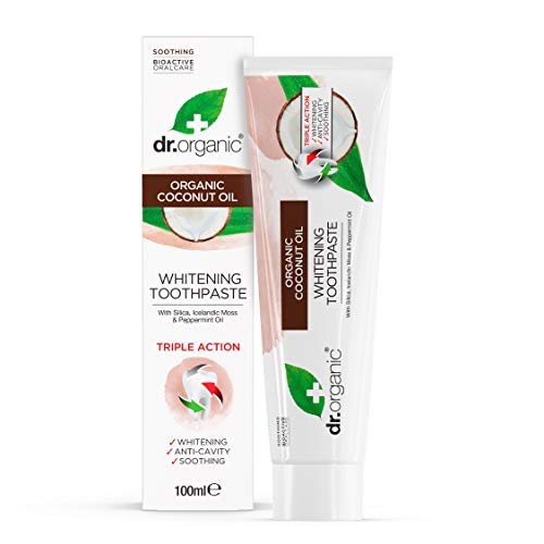 Dr. Organic Coconut Oil Dentifrice Naturel à l'Huile de Noix de Coco/Propriétés Apaisantes Cover