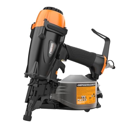 Freeman PCN65 Pneumatic 15 Degree 2-1/2" Coil Siding Nailer with Adjustable Metal Belt Hook