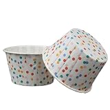 FGJHJTXHSG 50 pirottini in Carta stagnola Oro Rosa for Cupcake, Porta-Involucri for Muffin in Colore Puro Tulipano for Feste(Army Green)