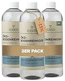 Heldengrün® Öko Bodenreiniger für Wischroboter [FRÜHLINGSFRISCHE & BLÜTENDUFT] Dermatologisch getestet - Wischroboter Reinigungsmittel - Streifenfrei & schaumarm - Reiniger Wischroboter - 3 x 1000 ml
