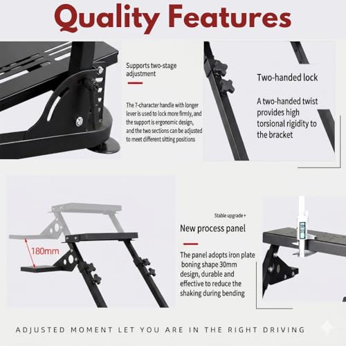 Image of yantralay Racing Simulator Steering Wheel Stand Compatible with V3, V900, V9, V99, V10, G29, G920, G923, T300, TGT, and More | Gaming Accessories