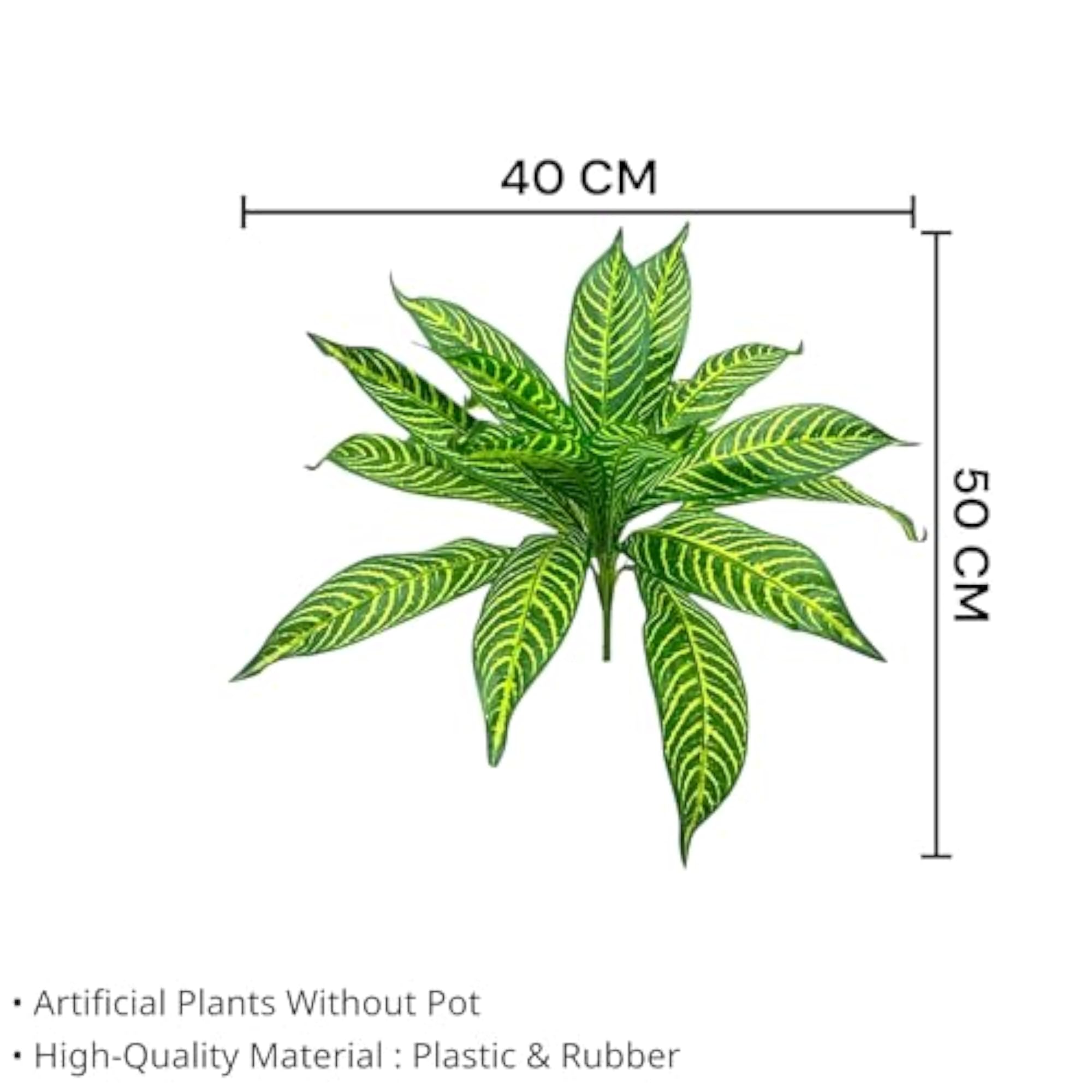 Artificial Plants Without Pot, Fake Plastic Plants for Home Decor