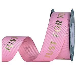 Roze lint Elke dag is een geschenk Maak een wens-afdruk voor cadeauverpakking, ambachten, feestdecor – 25 mm x 10 meter…