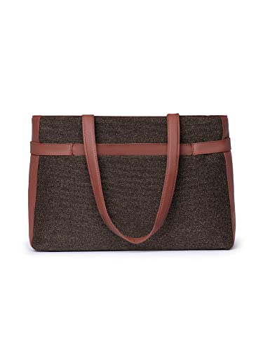 Image of ZOUK Urban Escape Bag | Stylish Vegan with Laptop Compartment, Trolley Sleeve & Anti-Theft Pocket |