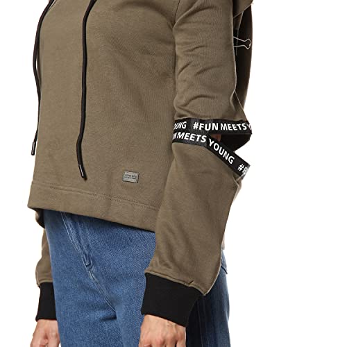 Image of Campus Sutra Women's Cotton Hooded Neck Sweatshirt