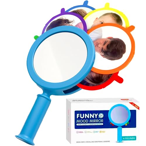 Emotion kids Mirror - Social Emotional Learning Activities & Autism Toys for Toddlers - Sensory Toys for Kids with Autism - Autism Sensory Products for Calm Down Corner - Therapy Games for Kids