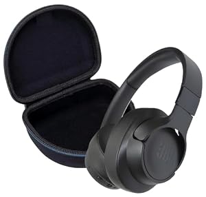 JBL Tune 710BT – Kabellose Bluetooth-Kopfhörer, Bundle mit Deluxe-CCI-Tragetasche, Schwarz