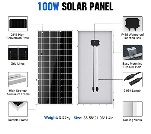 Eco-Worthy L07M100-SPC-1 Solar Well Pump Kit With Battery Box, 12V Solar Submersible Pump + 100W Solar Panel Kit + 10Ah Battery For Well, Irrigation, Filling Water Tank thumb #5