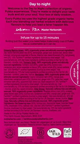 Pukka Day to Night Collection, Selection of Five Organic Herbal Teas (4 Pack, Total 80 Tea bags)