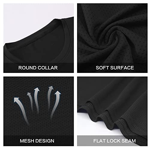 Laufshirt MEETWEE Sportshirt Herren kurzarm aus Mesh mit Funktionsmaterial