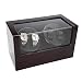 Salmue Caja Giratoria para Relojes Automatico 100-240V, PU Watch Winder, Caja Relojes...