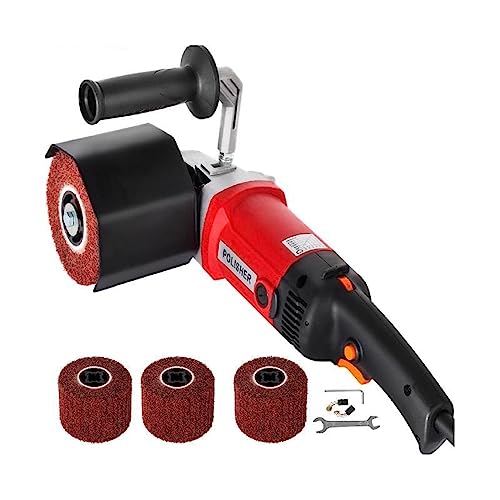 Máquina Pulidora De 1200W Con 4 Ruedas Y 2 Cepillos De Carbón, Eléctrica Con Cable De 3000RPM For Acabado De Lijado