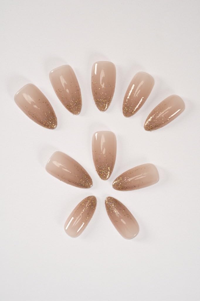 Pop Beauty Takma Tırnak Seti & Zararsız Yapıştırıcı Parlak Simli